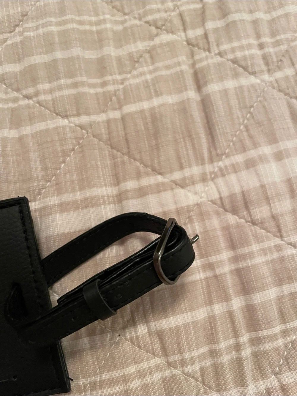 Black Leather Luggage Tag for luggage